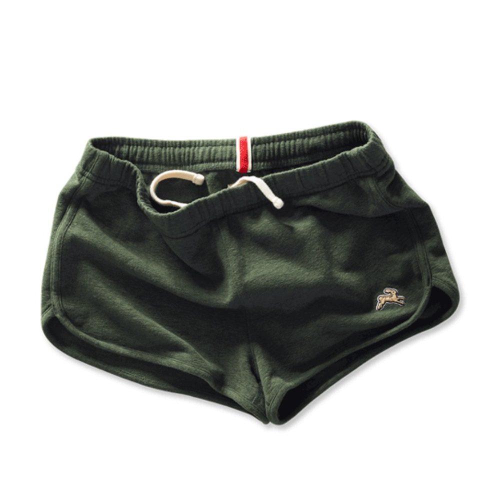 New! Tracksmith Running Trackhouse UNION Camp Sweat Shorts in Forest Green, XS